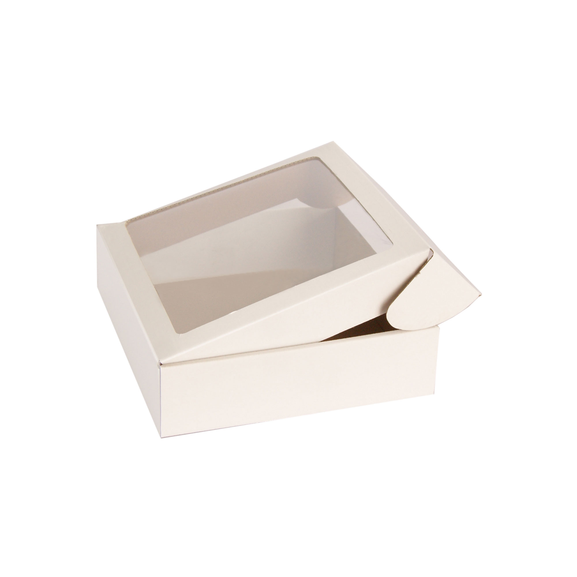 Kutije s prozirnim poklopcem - BIJELE- 195x205x50